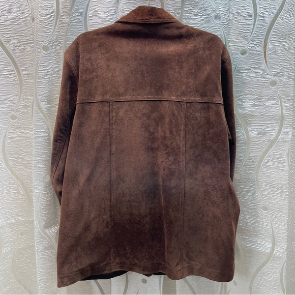 Bernardo Brown Suede Button-Front Jacket - Picture 6 of 13